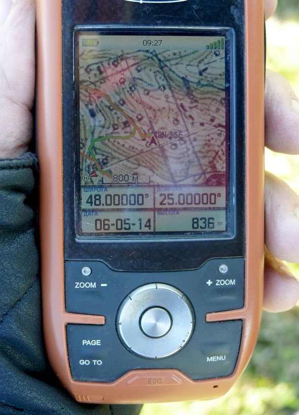 Показания GPS навигатора / GPS reading