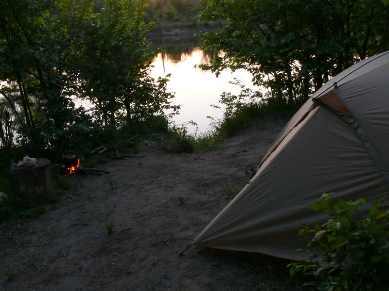 Место ночевки на берегу Северского Донца / Camping at the Severskiy Donetc riverside