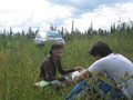 #2: Ami (left) and Alfonso (right) as we have a picnic lunch en route to the confluence.