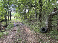 #9: Lane leading to the confluence field. 
