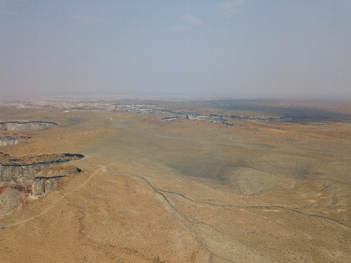 View East (showing more of Coal Mine Canyon), from 120m above the point