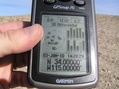 #3: GPS reading at the confluence under wide open skies and plenty of GPS satellites.