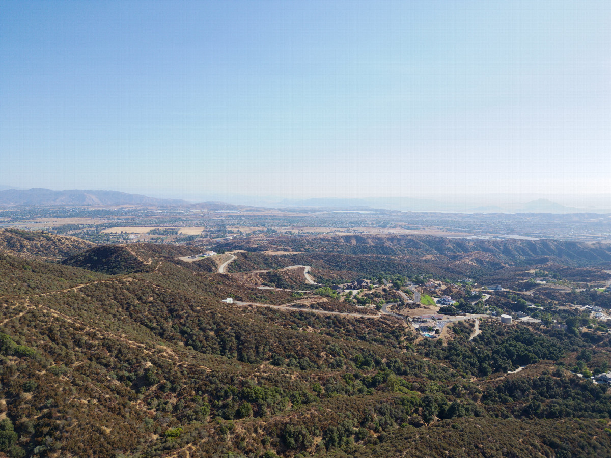 View South, from 120m above the point