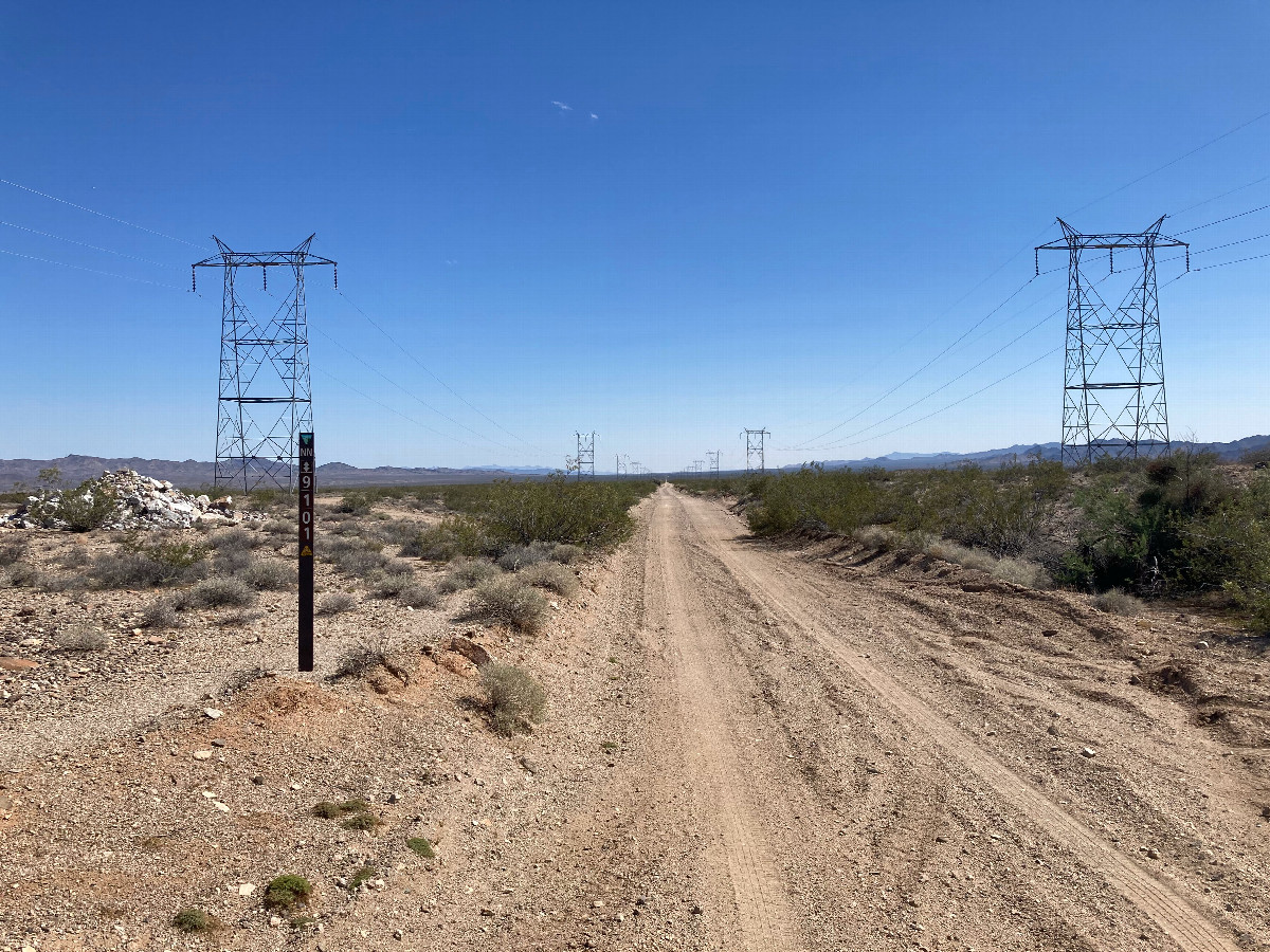 Looking south along the road near where I parked