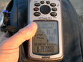 #3: GPS reading at the confluence after a very short confluence dance.