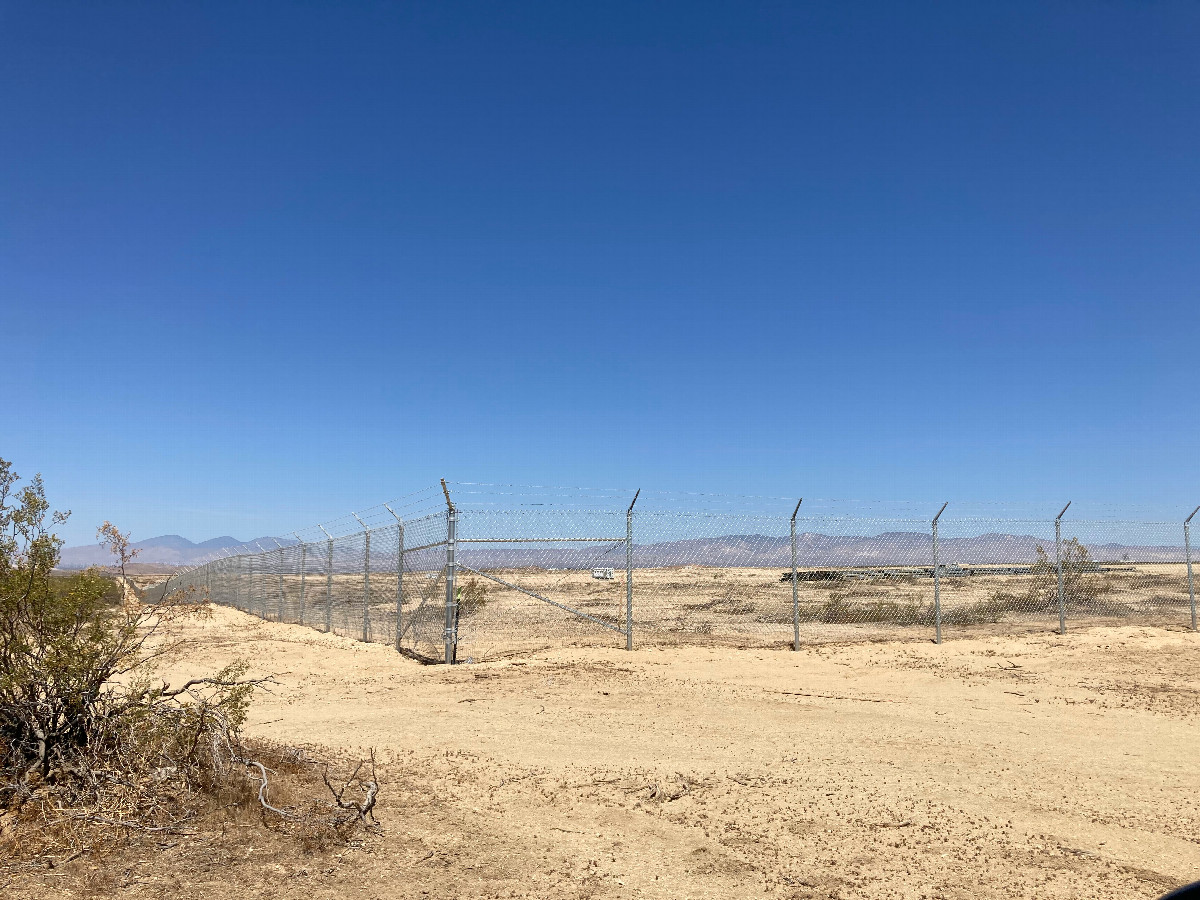 The corner of one of the unmarked construction areas I drove past, about 1 km northwest of 35N 118W
