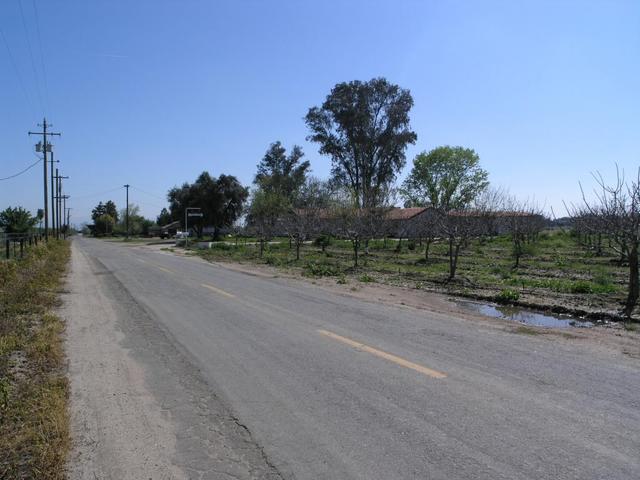 Start of farm driveway
