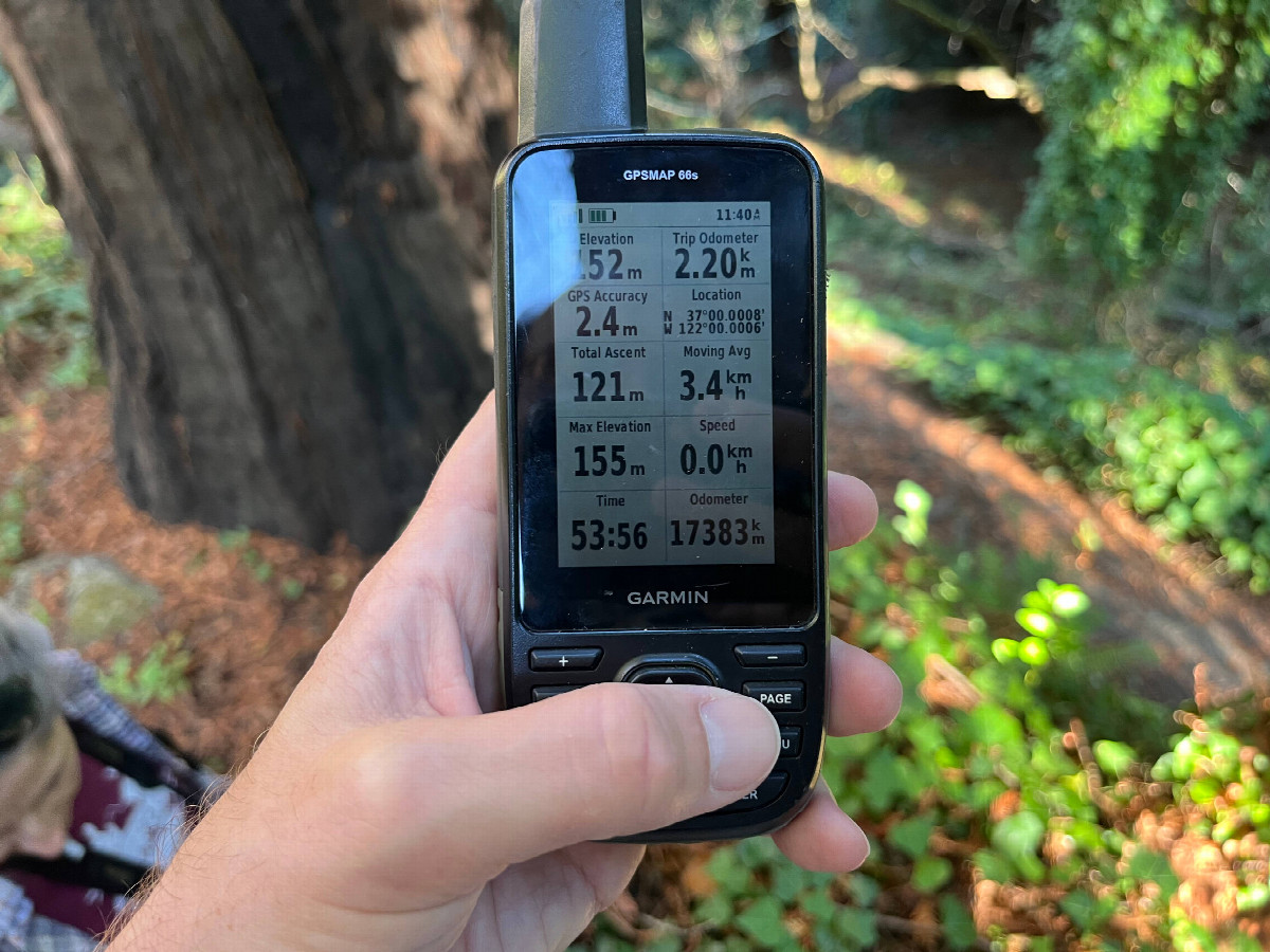 Second GPS screenshot with elevation information