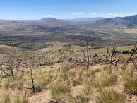 #3: View South (along the Nevada-California state line: Nevada on the left; California on the right).  US highway 395 is visible to the right.