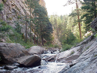 #1: Looking upstream toward the confluence, 1/4 mile to go.