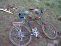#6: Muddy Bike and geocache at confluence