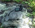 #2: GPS on the rock cairn we found