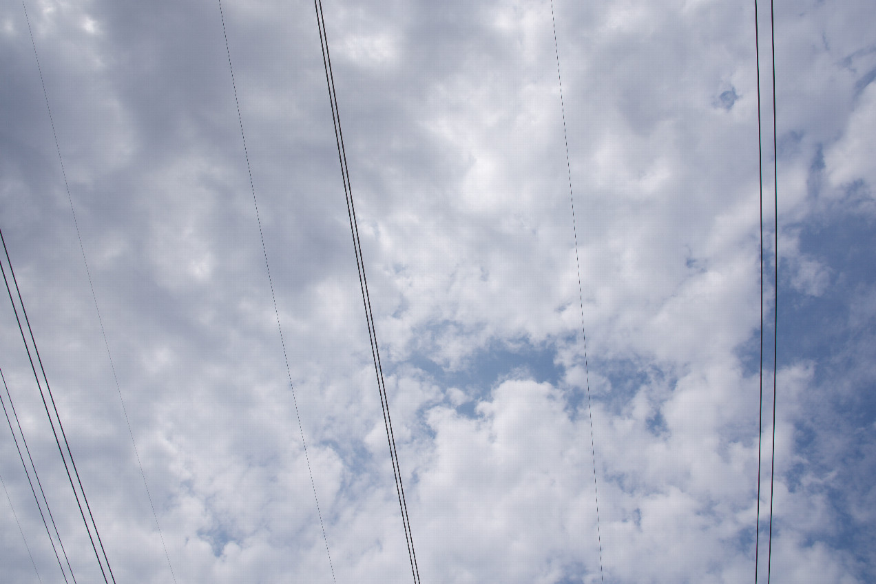 An overhead view from the confluence point