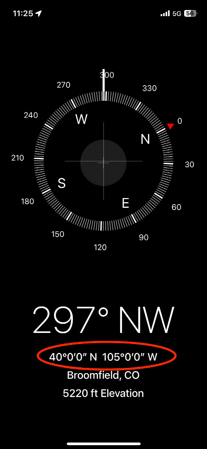 This is the native Apple Compass app