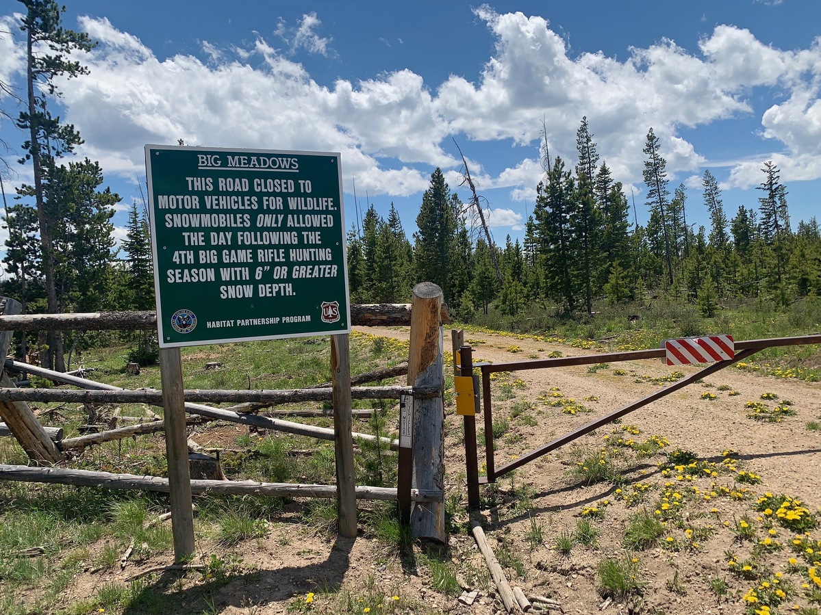 “Big Meadows” - where Road 55 is closed to motor vehicles.  I parked here, and mountain biked the rest of the way.