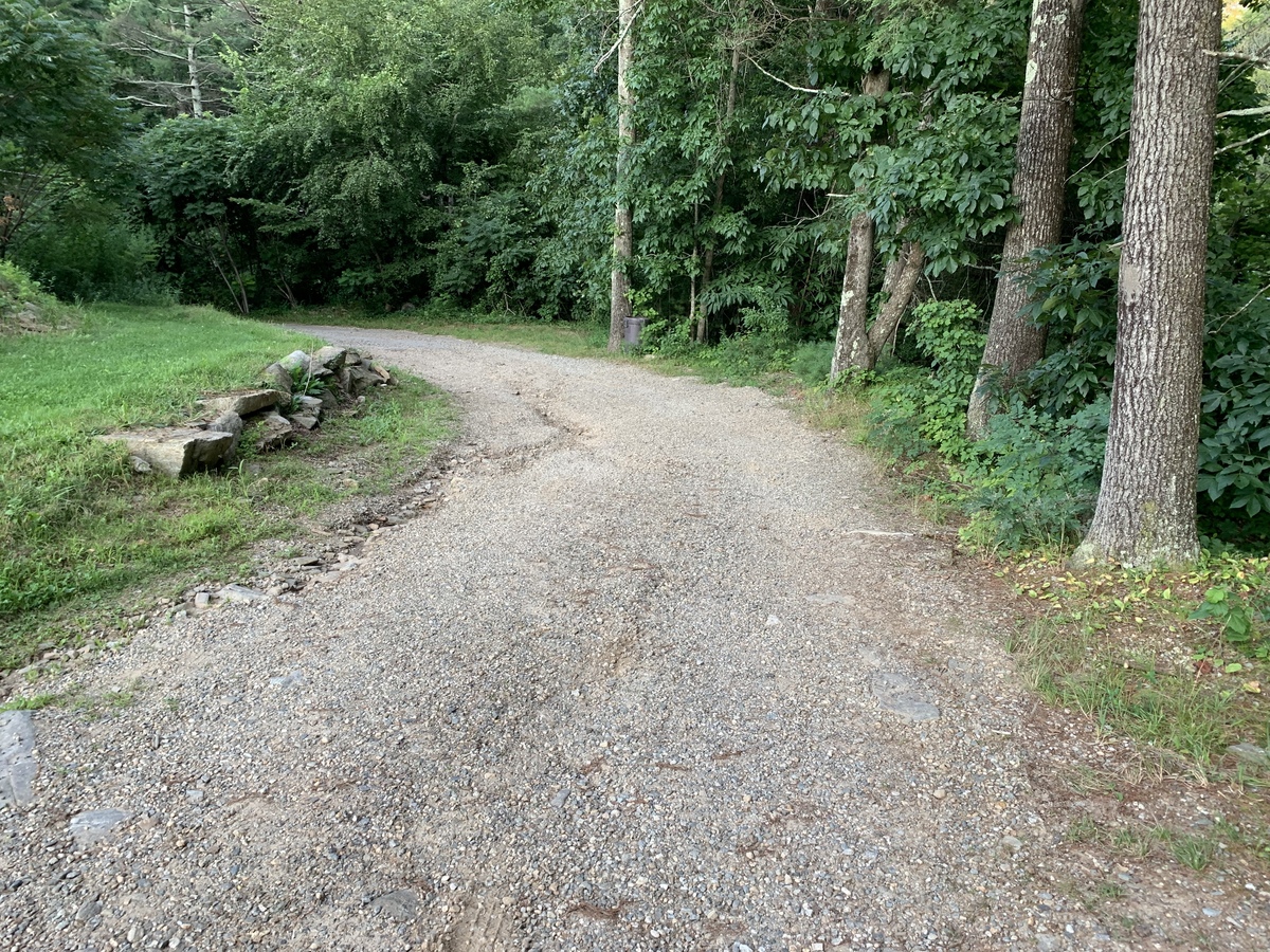 The driveway off of route 169 