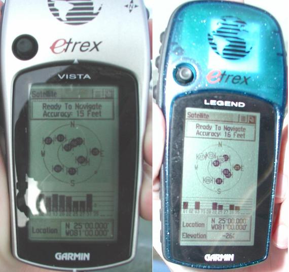 All zeros: Joe's GPS (left), My GPS (right)