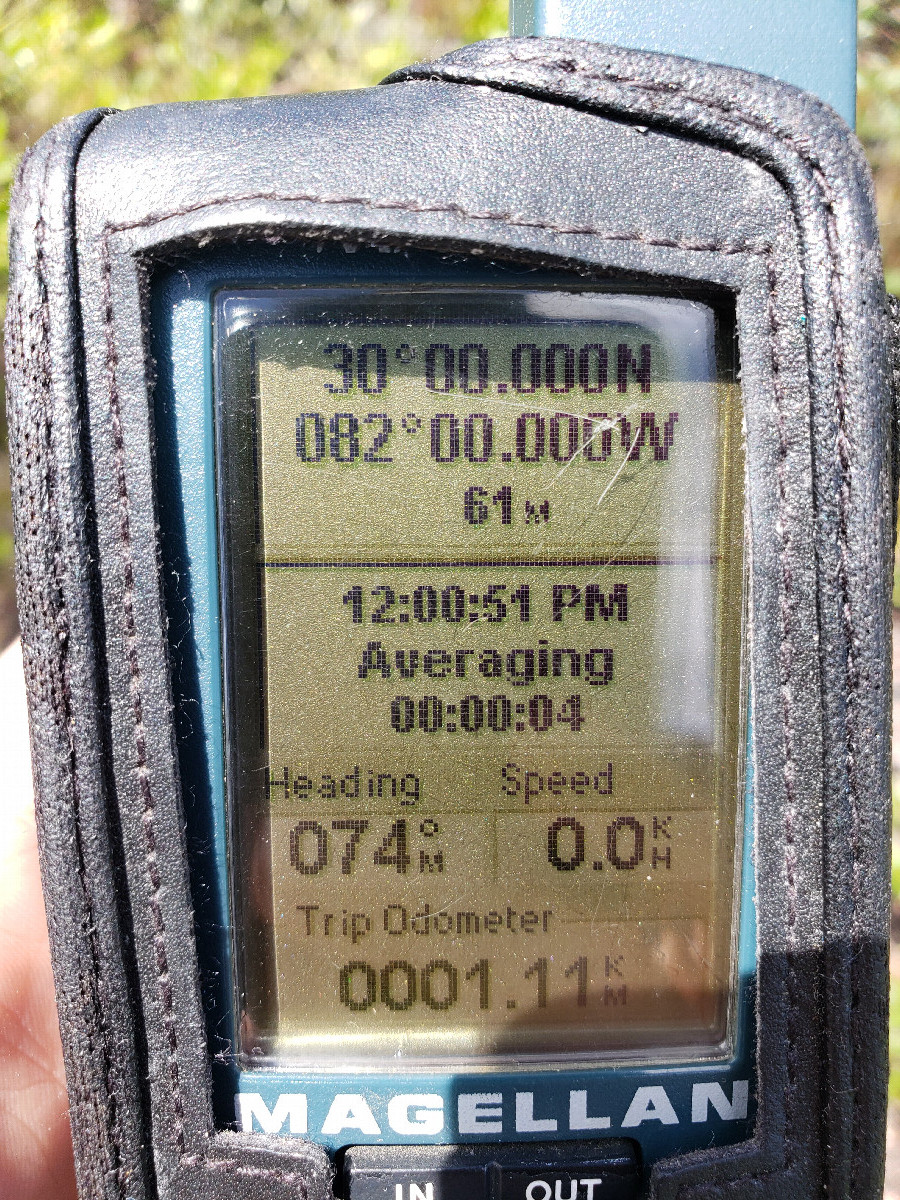 Magellan GPS Unit at the confluence