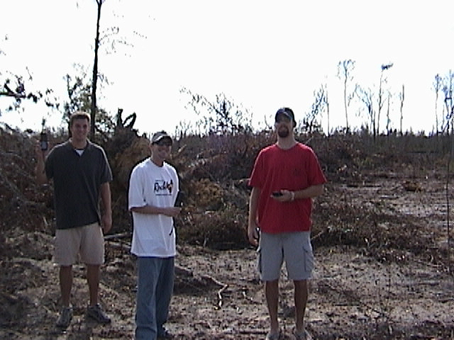 Jason Davenport, Erich Hense, and Scott Prince at the confluence site