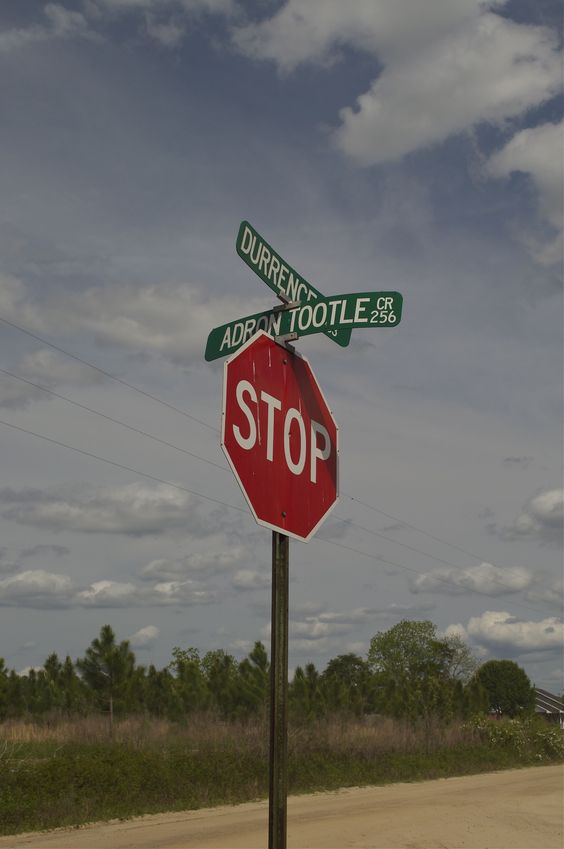 The intersection of two oddly-named dirt roads.  This is close enough for a successful visit.