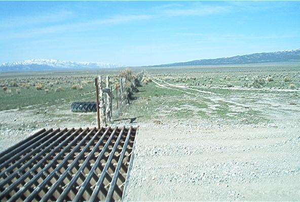 confluence is 2.84 miles west of this cattle guard.