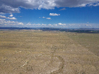 #9: View East (along the Idaho-Utah state line), from 120m above the point