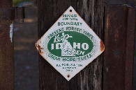 #12: The sign at the gate where I began my hike