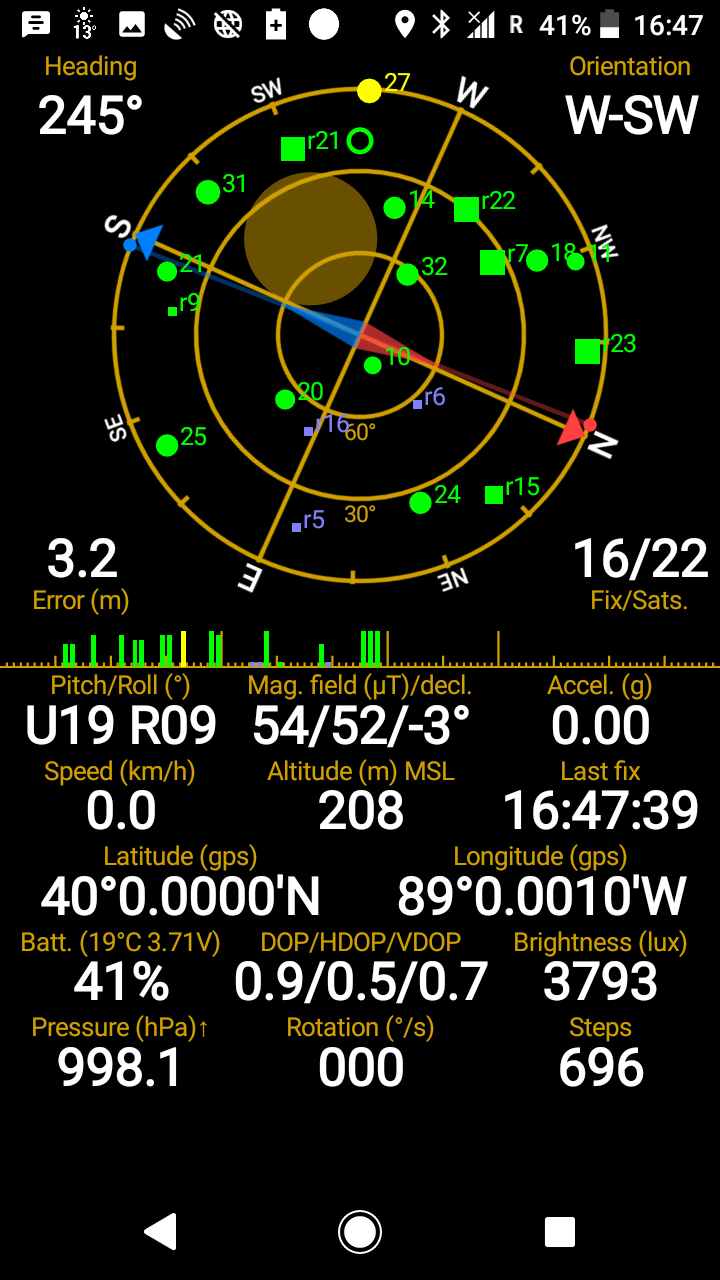 GPS screenshot.