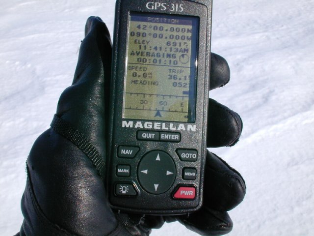 GPS reading at confluence