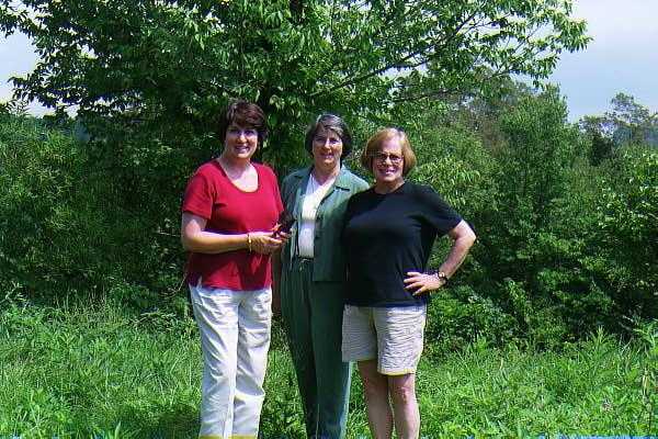 My sisters Molly, Pam, and Judi at the Confluence