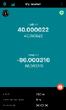#7: Screenshot of GPS app depicting coordinates and accuracy