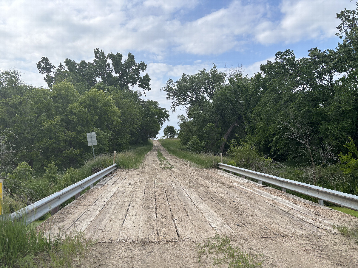 The access road leading into the confluence site.  