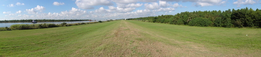 #1: Panoramic view from the top of the levee (CP on the extreme right)