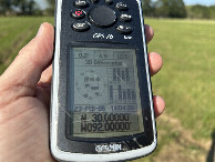 #6: GPS reading at the confluence. 