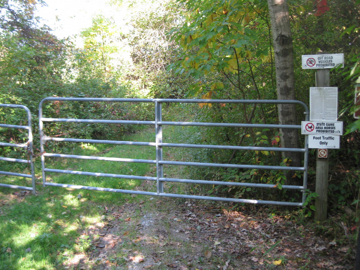 Gate at the trailhead