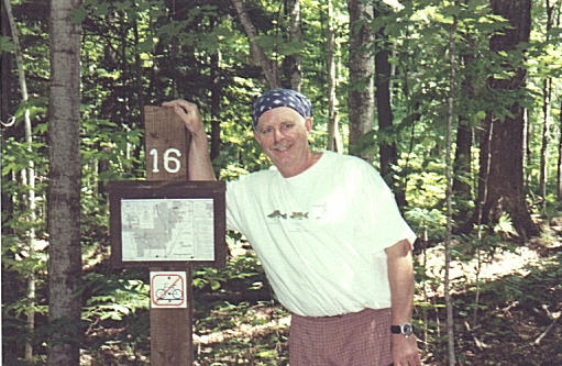 Steve at trail head Mile marker 16 of "Deadman Hill Trail"
