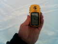 #3: The GPS showing the coordinates, although it's tough to see.
