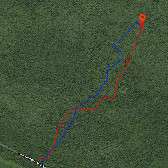#7: The route taken there (red) and back (blue)