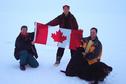 #4: Staking a temporary claim to an extra square foot of ice for Canada, just what we need. L-R, Josh, Derek, Tony