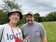 #6: Joseph Kerski and the very kind landowner at the confluence point.  