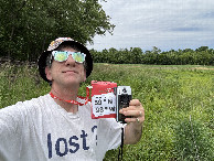 #8: Joseph Kerski at the confluence point.