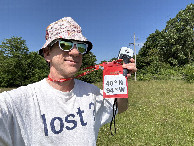 #7: Joseph Kerski at the confluence point.