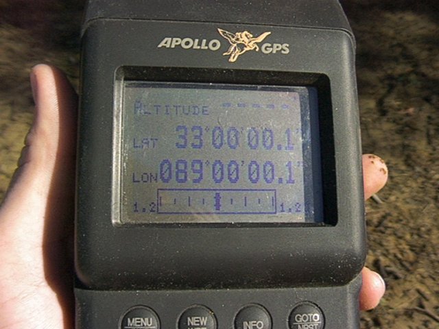 The GPS readout.  I actually got it to go to all zeros, but the picture did not turn out.