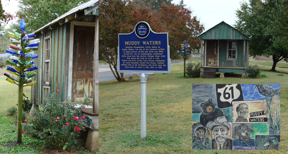 Collage of delta culture in down-town Rolling Fork.