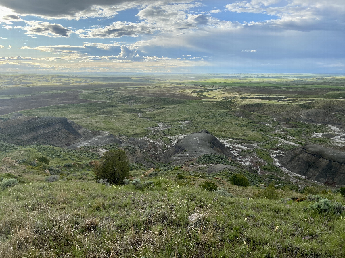 Another amazing scene from the ridge south of the confluence point, looking north. 