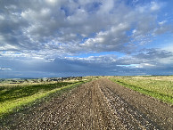 #10: The nearest road to the confluence point, looking northwest. 