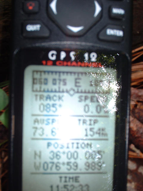 My GPS at the confluence.