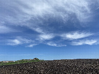 #10: Beautiful cirrus-streaked skies at the confluence point. 