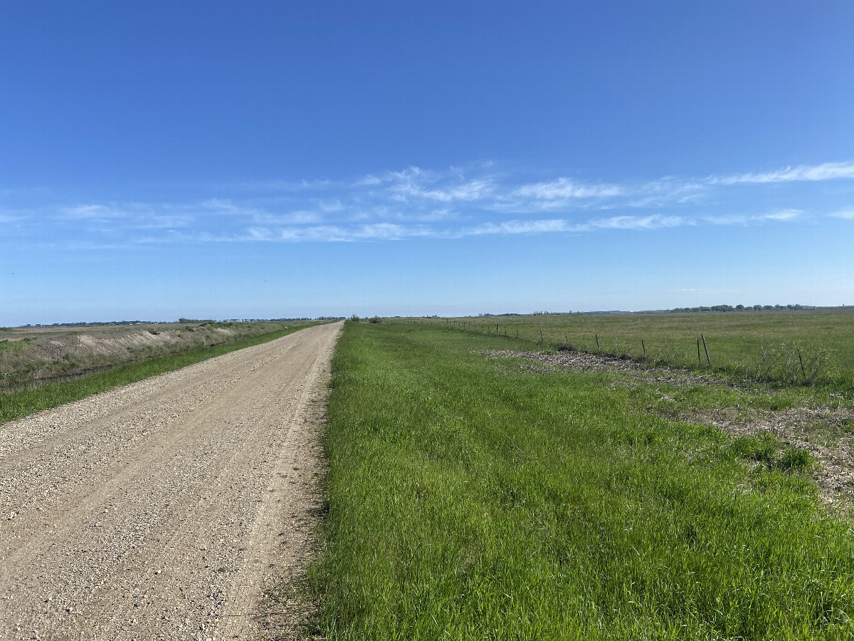 Closest road to the confluence point, looking north. 