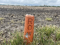 #9: Right of Way post at the confluence field. 